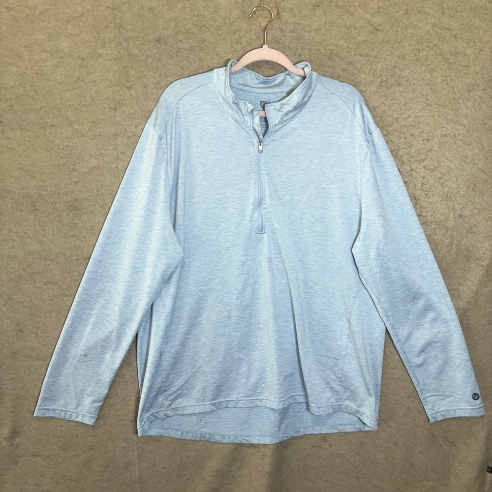 Graham Luxe 1/4 Zip Pullover Mens 2XL‎ Heathered Blue Stretch Golf